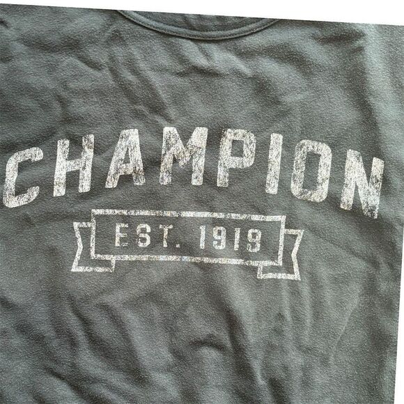 Vintage Champion Sweatshirt M Gray Pullover Unisex Graphic Print - Picture 3 of 4